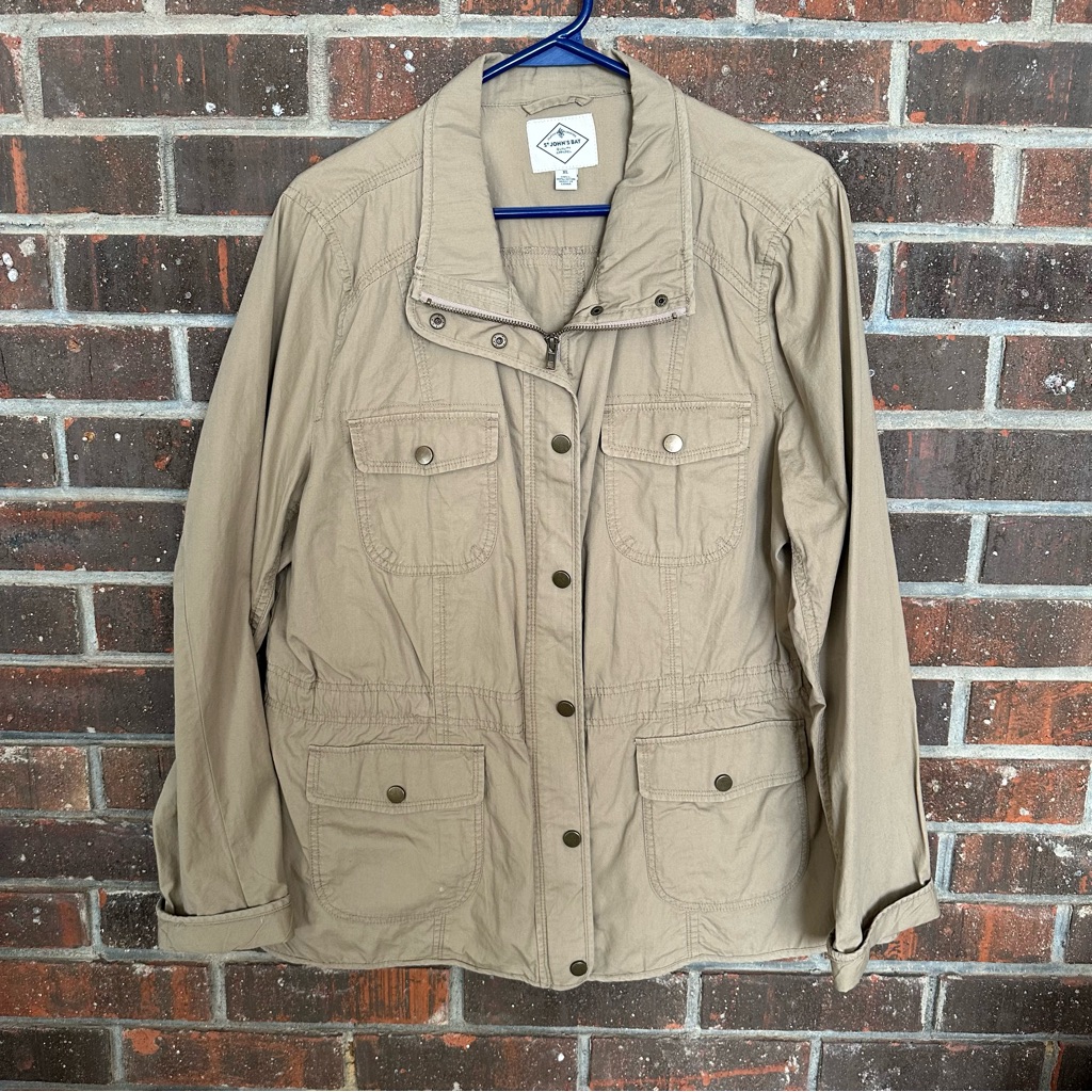 Khaki St. John’s Bay Utility Anorak Jacket